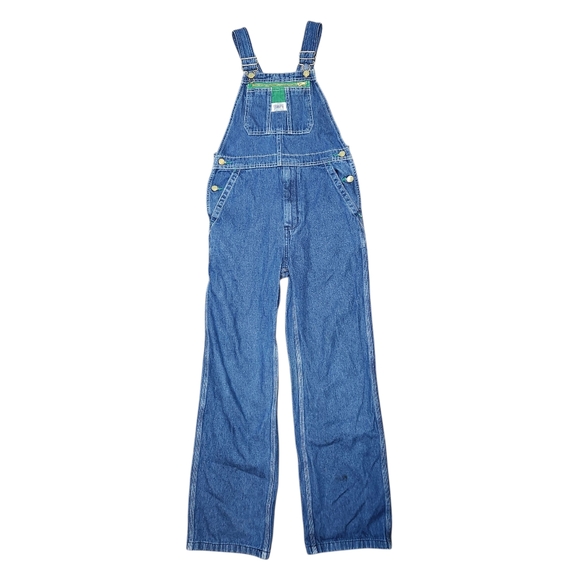 Vintage 90s Womens Blue Denim Liberty Overalls Cottagecore Cabincore Farm S M - Picture 1 of 13